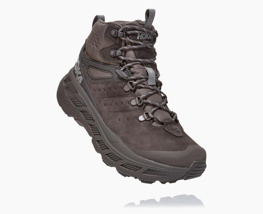 Hoka One One Stinson Mid Gore-Tex - Men's Hiking Boots - Brown - UK 325JAPFBK